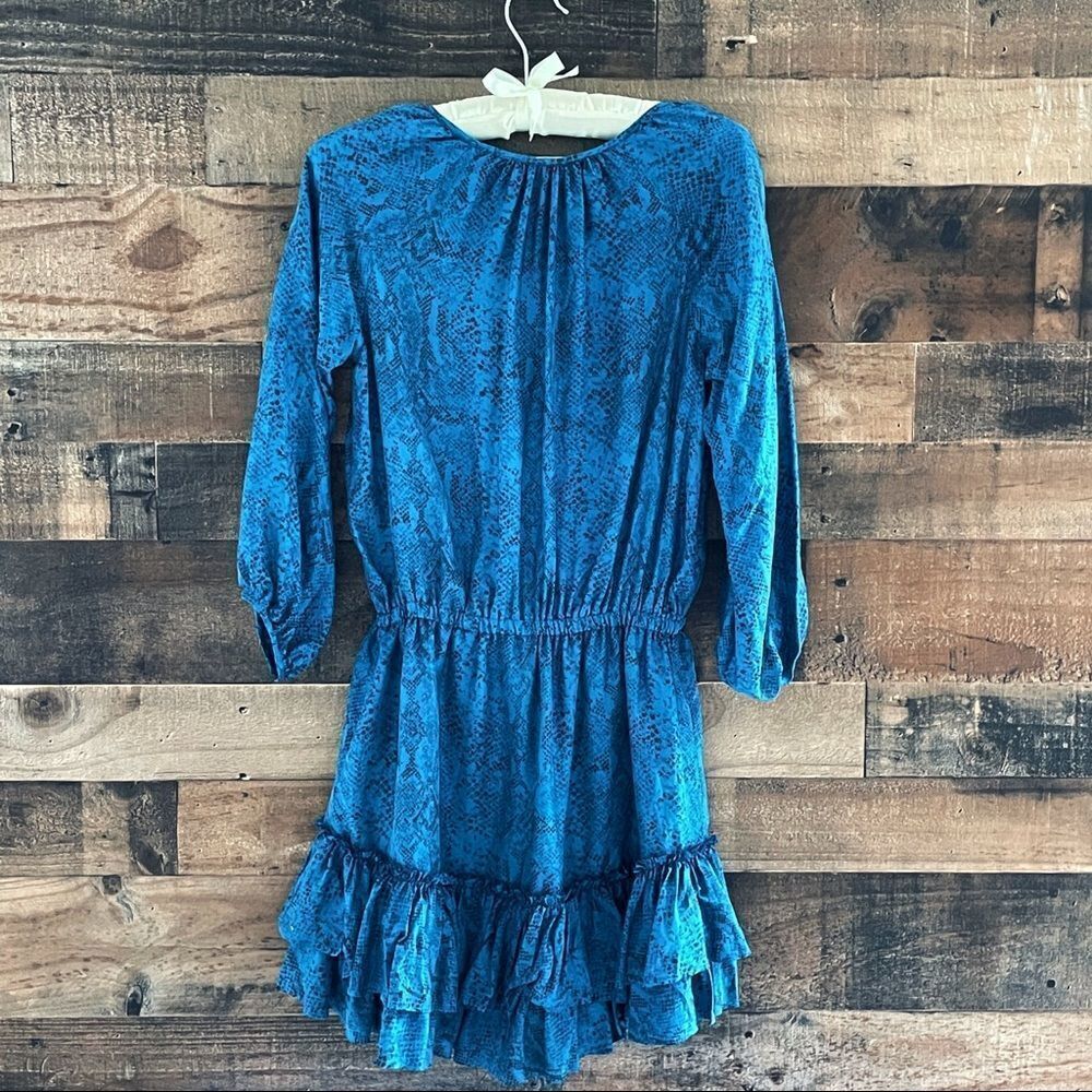 Rebecca Taylor Python Print 3/4 Sleeve Silk Shirt… - image 4